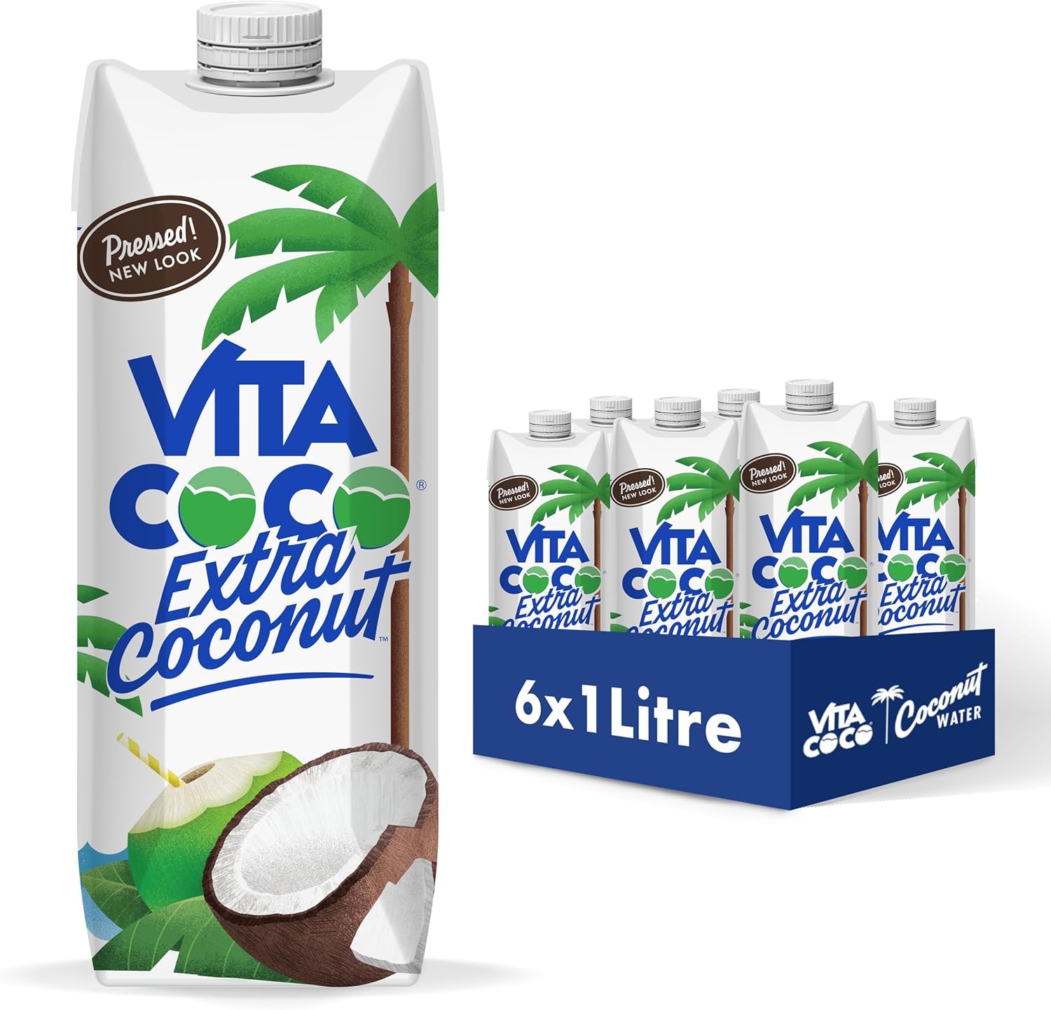Vita Coco Agua De Coco Extra Multipack - 6x1L - Vitamina C y Potasio