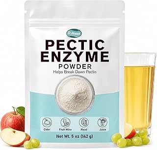 Pectic Enzyme Powder Food Grade 5 oz, Breaks Down Fruit Pectin | Enzyme for Cider, Mead, Fruit Wine & Juice Processing, Reduces Pectin Haze, Makes Juice Extraction Easier, Resealable Bag