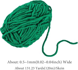 130m Chunky Knitting Yarn 0.5-1mm Crochet Yarn Sea Green Thick Knitting Yarn for Crafts Weaving Blankets Sewing Crafts