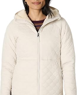 Amazon Essentials Women's Lightweight Water-Repellent Quilted Jacket with Sherpa Lining and Full Zip