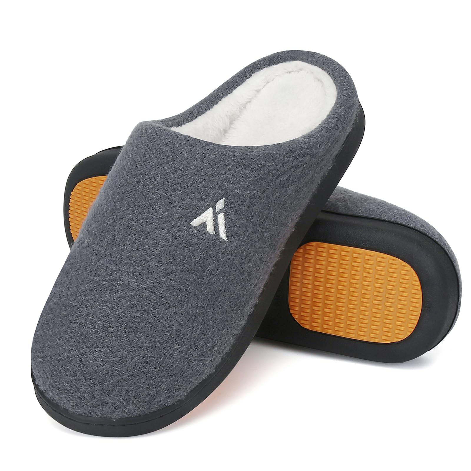 Mishansha Mens Womens Memory Foam Open Back Slippers Size 3-15