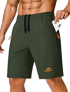 TACVASEN Men's Running Shorts with Pockets Quick Dry Gym Jogging Workout