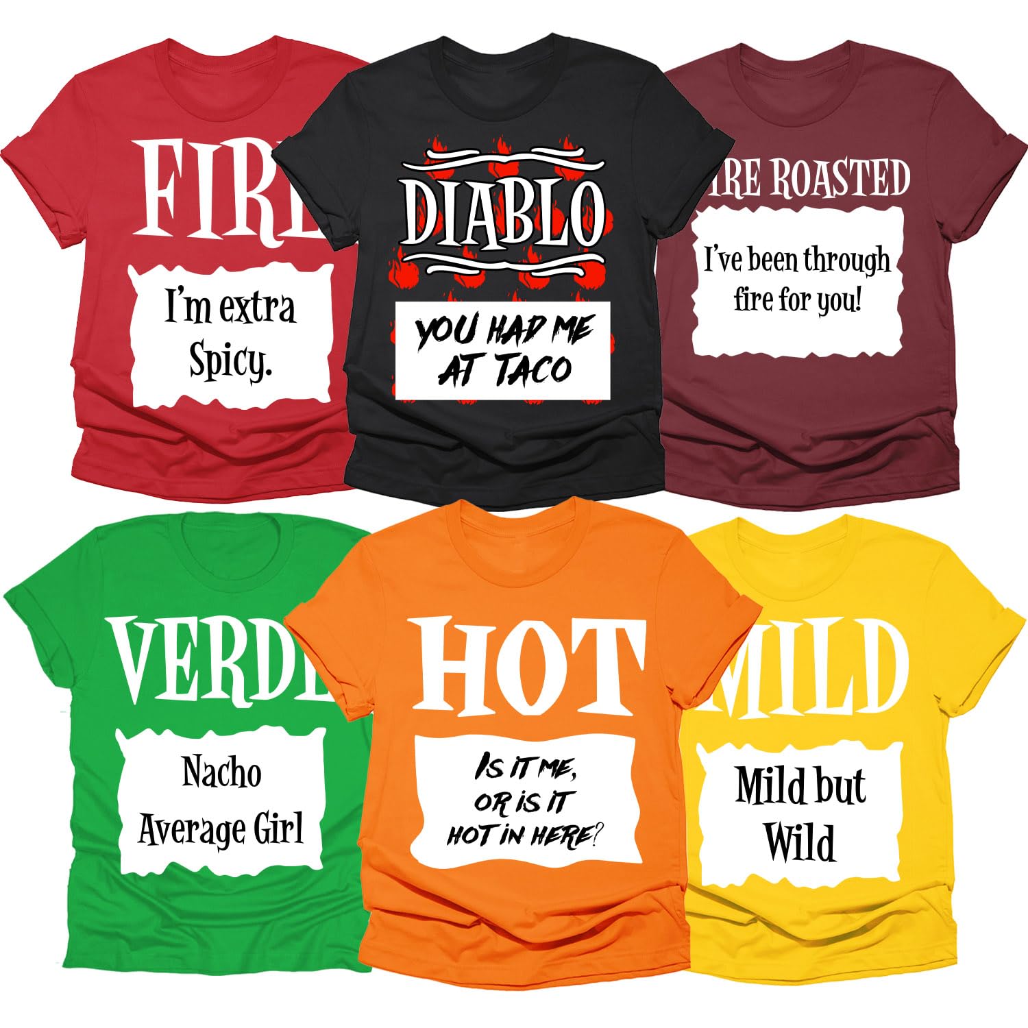 Halloween Taco Costumes Shirts Matching Family Halloween Condiment Costume Shirt