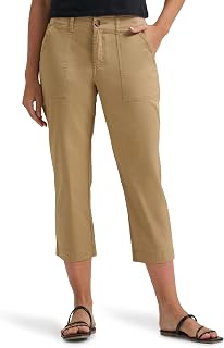 Lee Women's Ultra Lux Comfort with Flex-to-go Utility Capri Pant