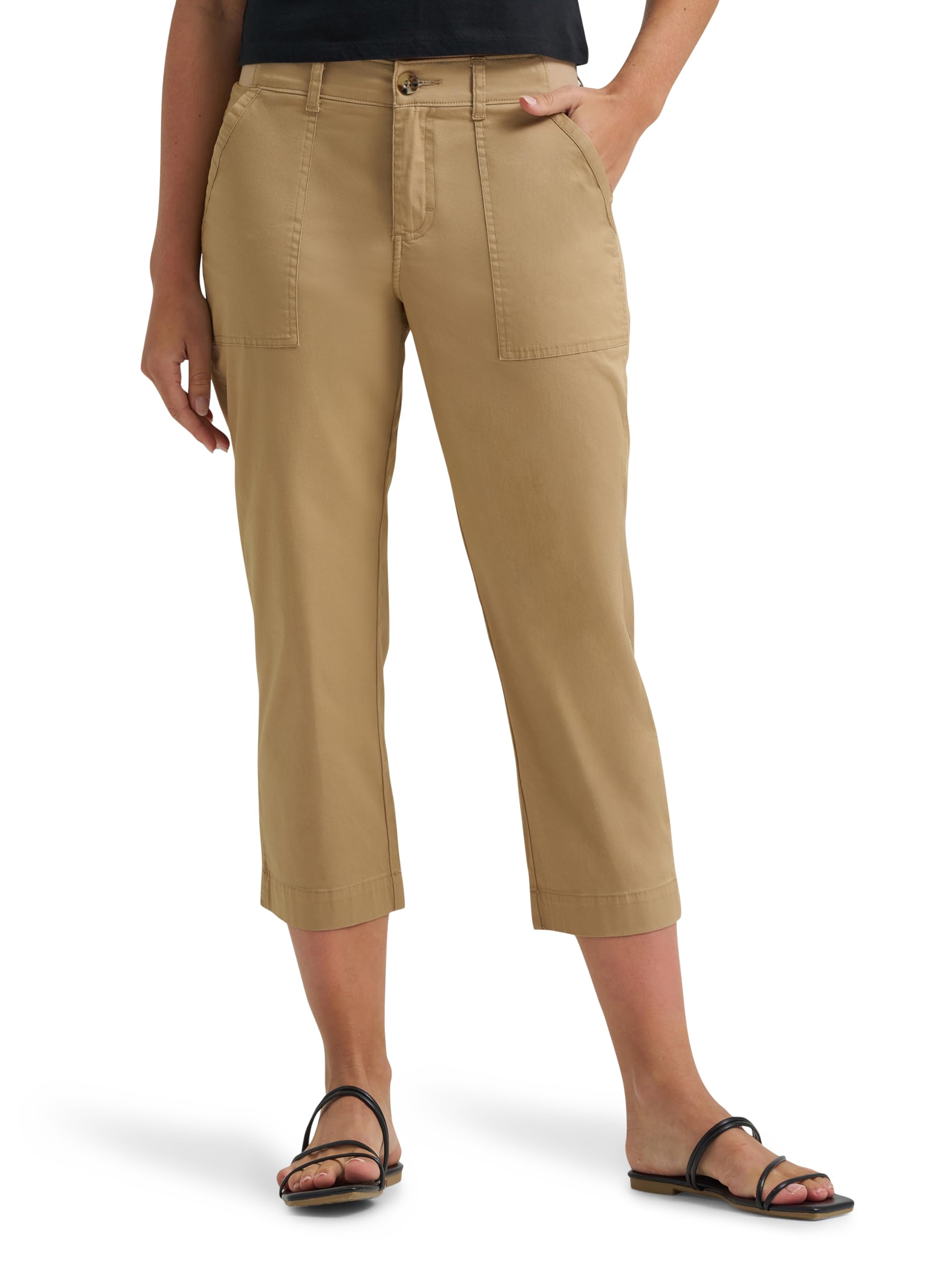 Lee Women's Ultra Lux Comfort with Flex-to-go Utility Capri Pant