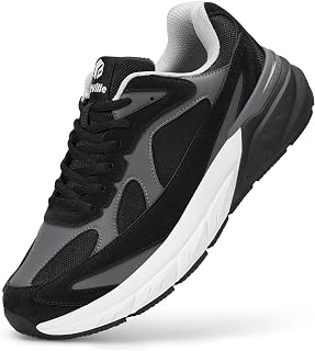 FitVille Men's Sneakers, 2E 4E, Wide, Walking, Running, Training, Gymnastics, Exercise, Standing Work, Shoes, Thick Sole