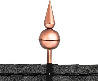 Good Directions 700 Avalon Pure Copper Rooftop Finial with Roof Mount, Polished Copper