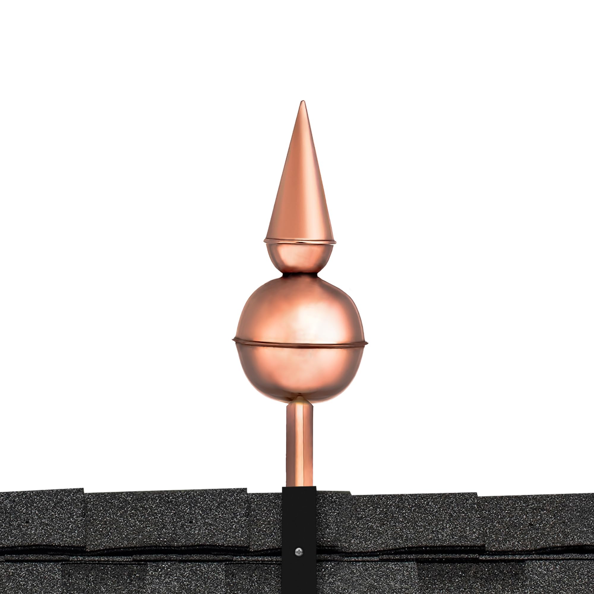 Good Directions 700 Avalon Pure Copper Rooftop Finial with Roof Mount, Polished 