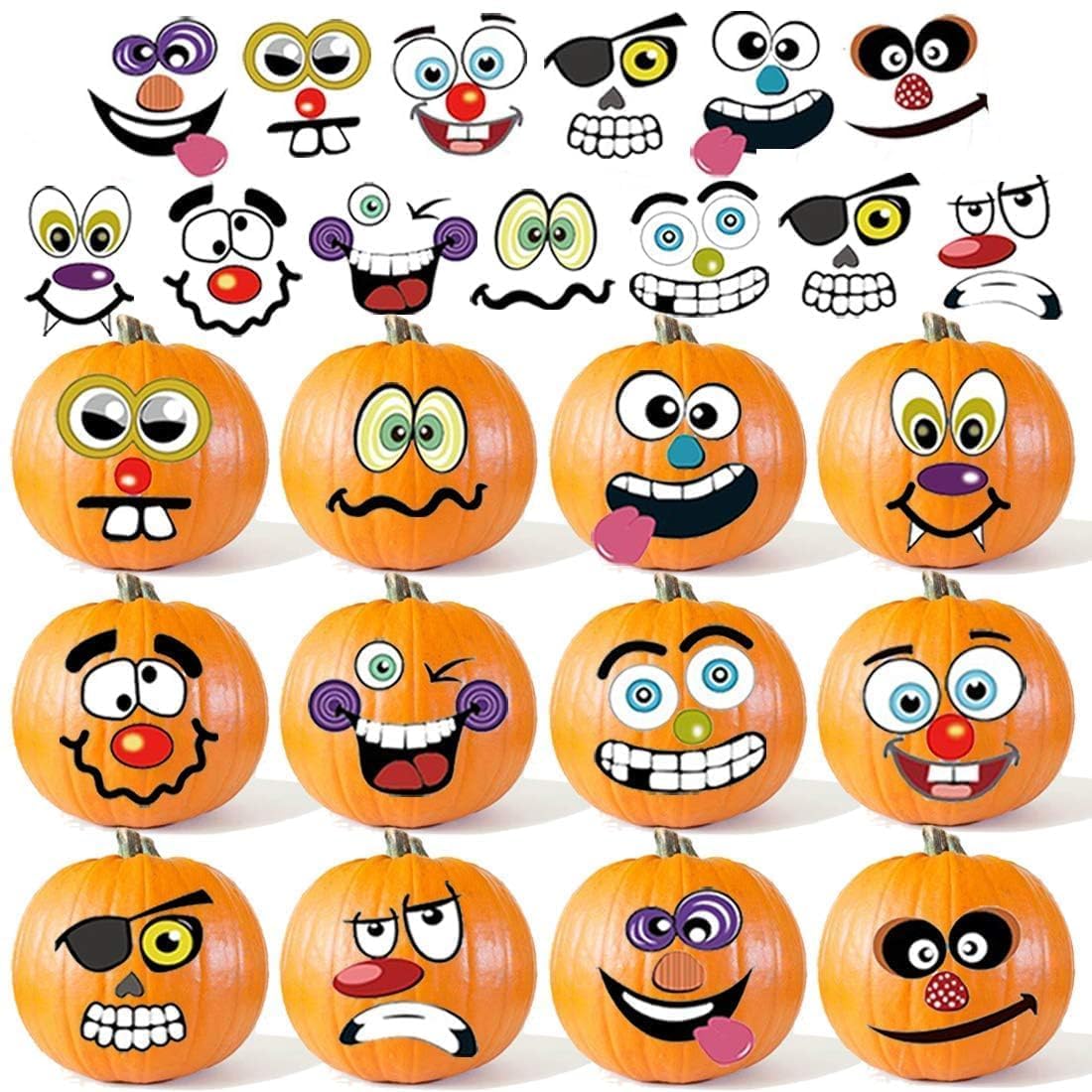 Halloween Mini Pumpkin Decorating Stickers for Kids Toddlers Party Favors | 18 s