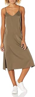 The Drop Women's Ana Silky V-Neck Midi Slip