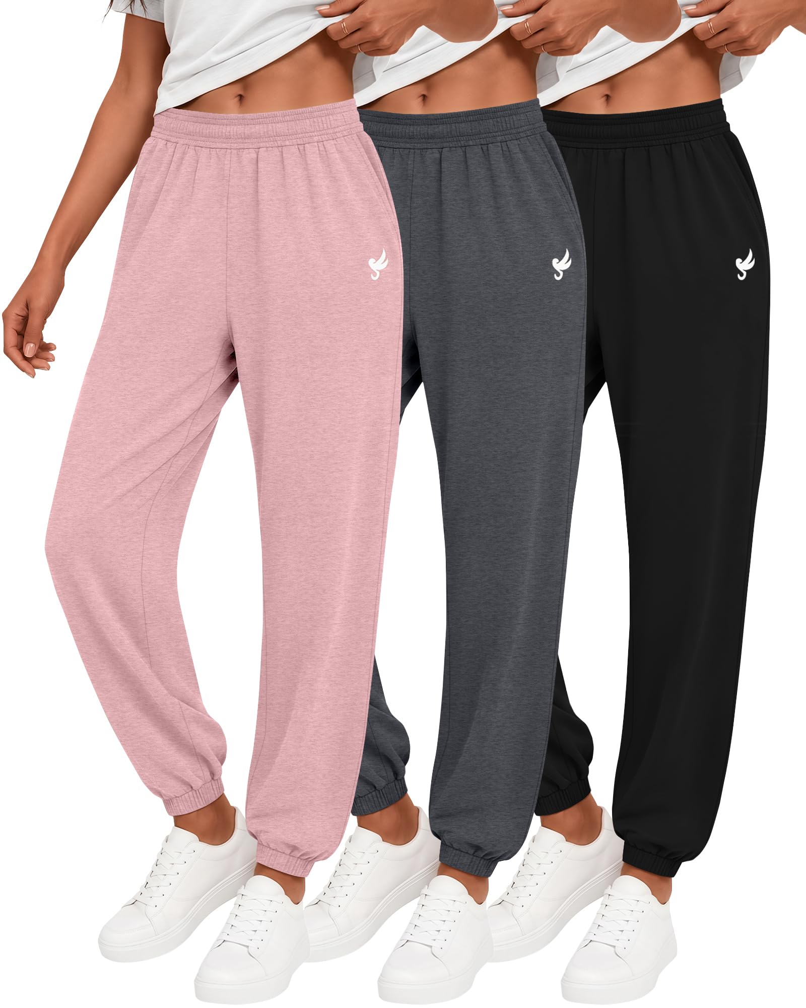 Ficerd 3 Pack Women's Wide Fit Jogger