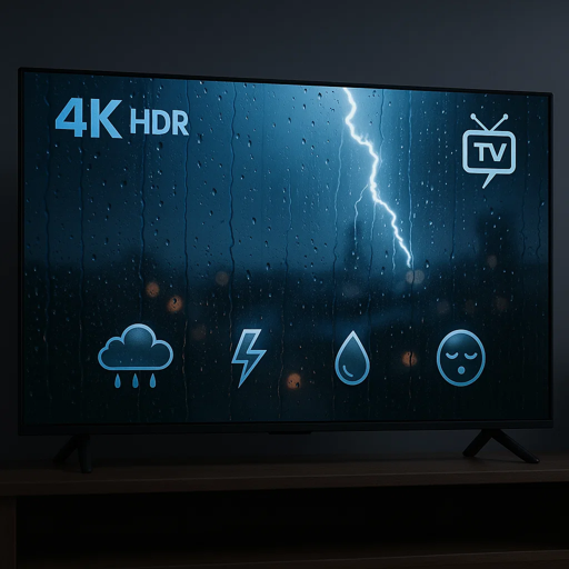 Rain Sounds & Thunderstorms 4K – Sleep Fire TV Screensaver