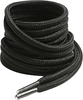 VSUDO Boot Laces, Round, Diameter 4 mm, Thin Shoelaces for Work, Outdoors, Hiking, Trekking Shoes, for Men and Women, Tear-Resistant Replacement Laces