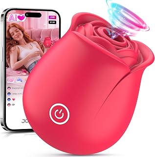 Neworld Rose Sex Toys Sucking Vibrator with 10 sucking Modes | Magnetic Charging Waterproof Body-Safe Rose Sex Toys Massager for Women,Couples