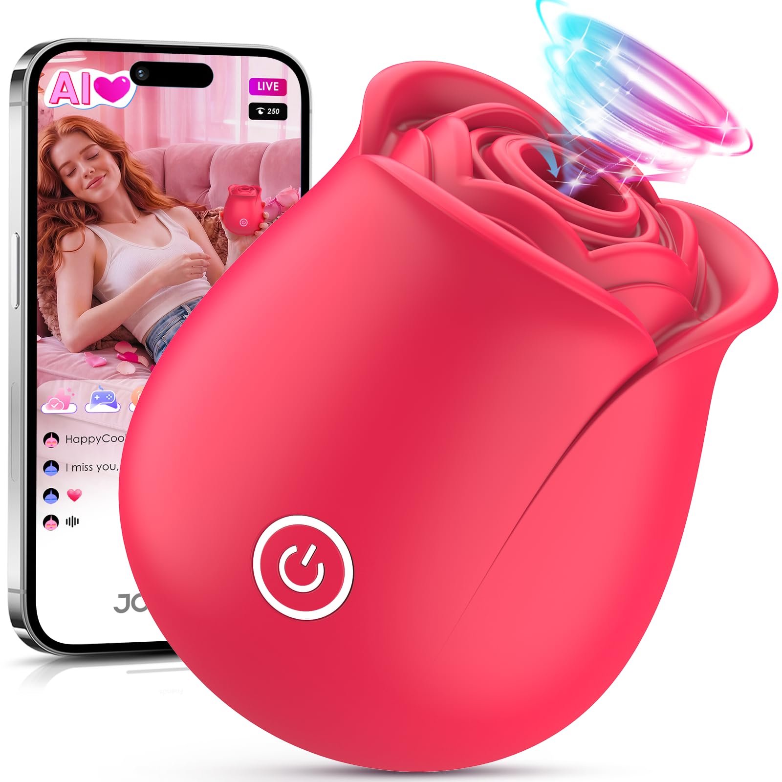 Neworld Rose Sex Toys Sucking Vibrator with 10 sucking Modes | Magnetic Charging