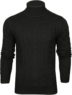 Xact Roller Neck Jumper Polo Cable Knit for Men