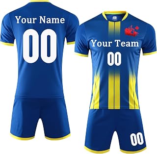 OPUTWDF Custom Soccer Jersey Kids Adult Personalized Soccer Uniforms for Men Women with Any Logo Name Number