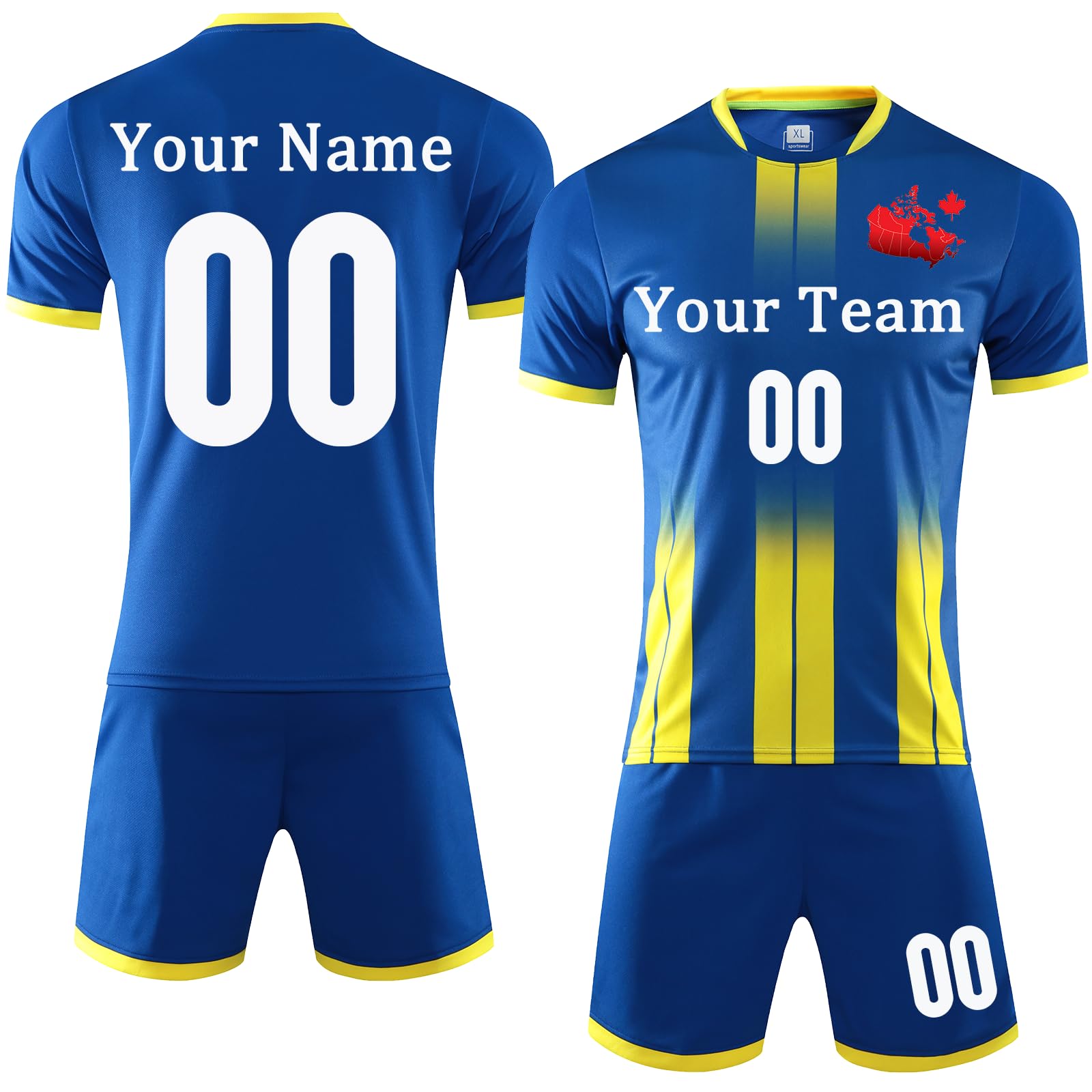 OPUTWDF Custom Soccer Jersey Kids Adult Personalized Soccer Uniforms for Men Wom