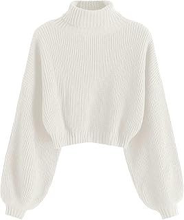 ZAFUL Women's Long-Sleeved Loose Pullover Sweater Solid Colour One Size