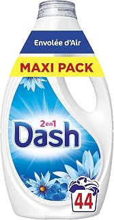 Dash 2-in-1 Liquid Detergent, 44 Washes, Air Scent, Up to 3 Weeks Freshness, Made in France