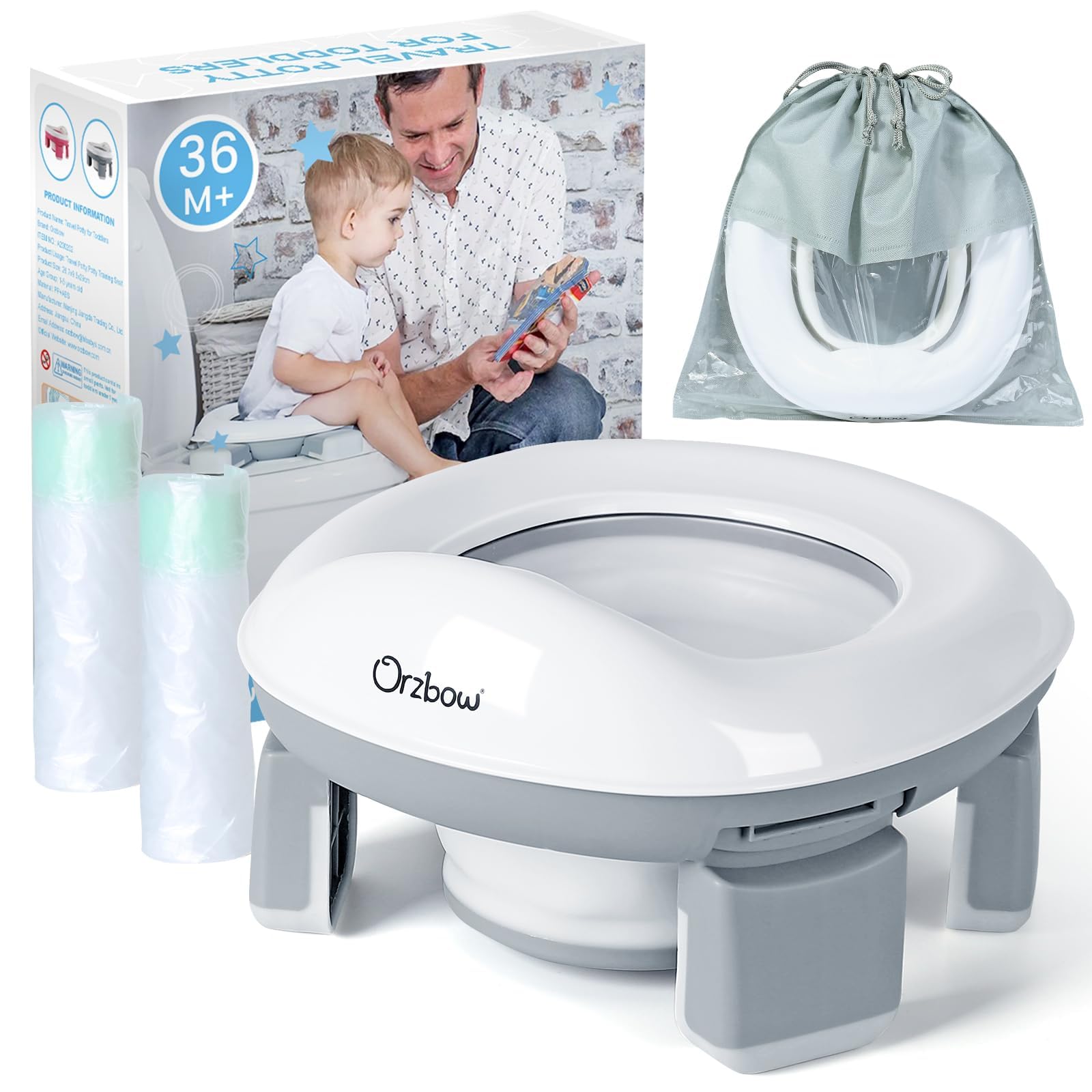 Orzbow Portable Potty Training Chair for Toddler, Travel Emergency Toilet | On-T