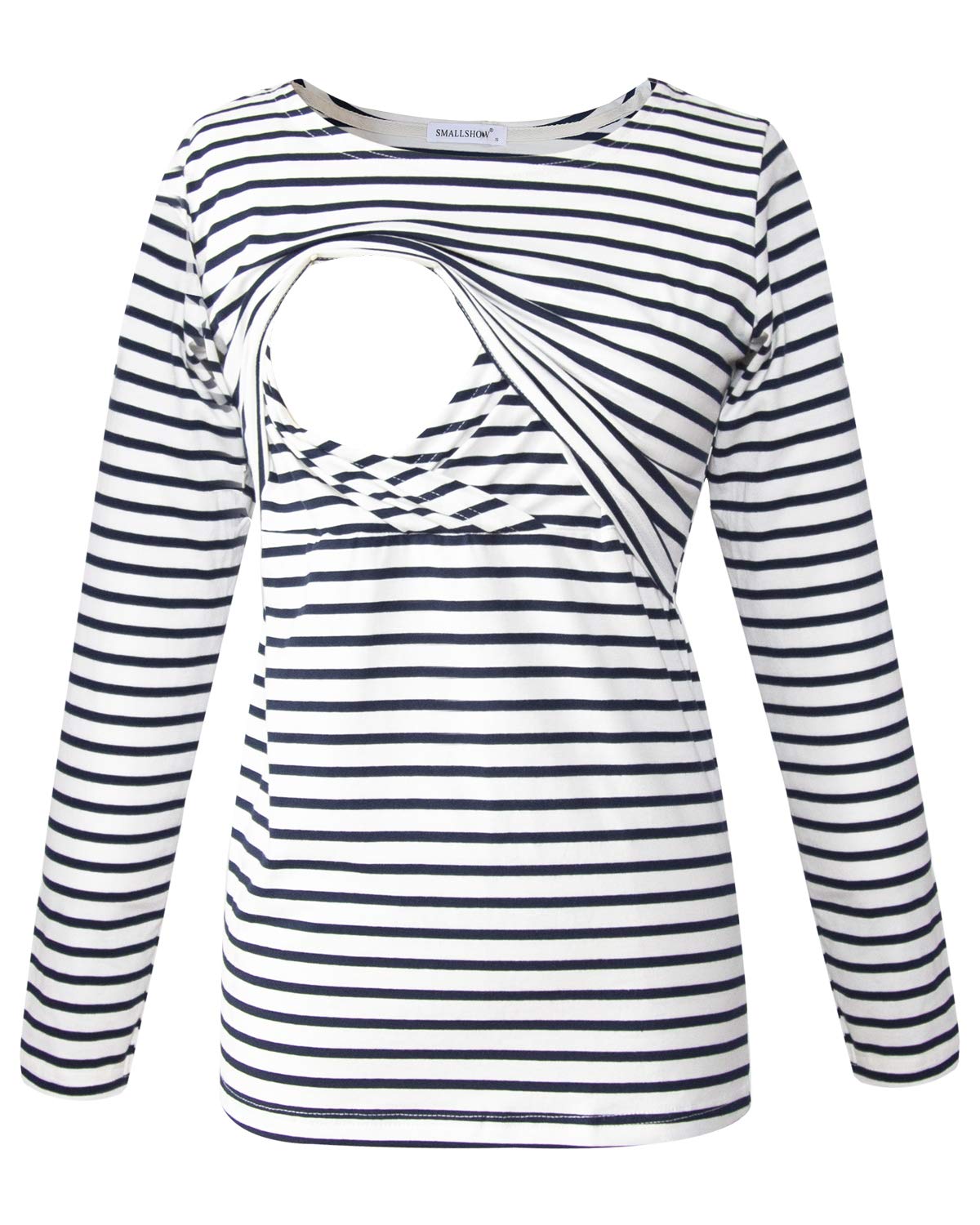 Smallshow Women's Long Sleeve Breastfeeding Top Maternity Nursing T-Shirt Pregna