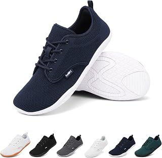 Geweo Unisex Barefoot Shoes Wide Toe Box Zero Drop Lightweight Barefoot Trainers