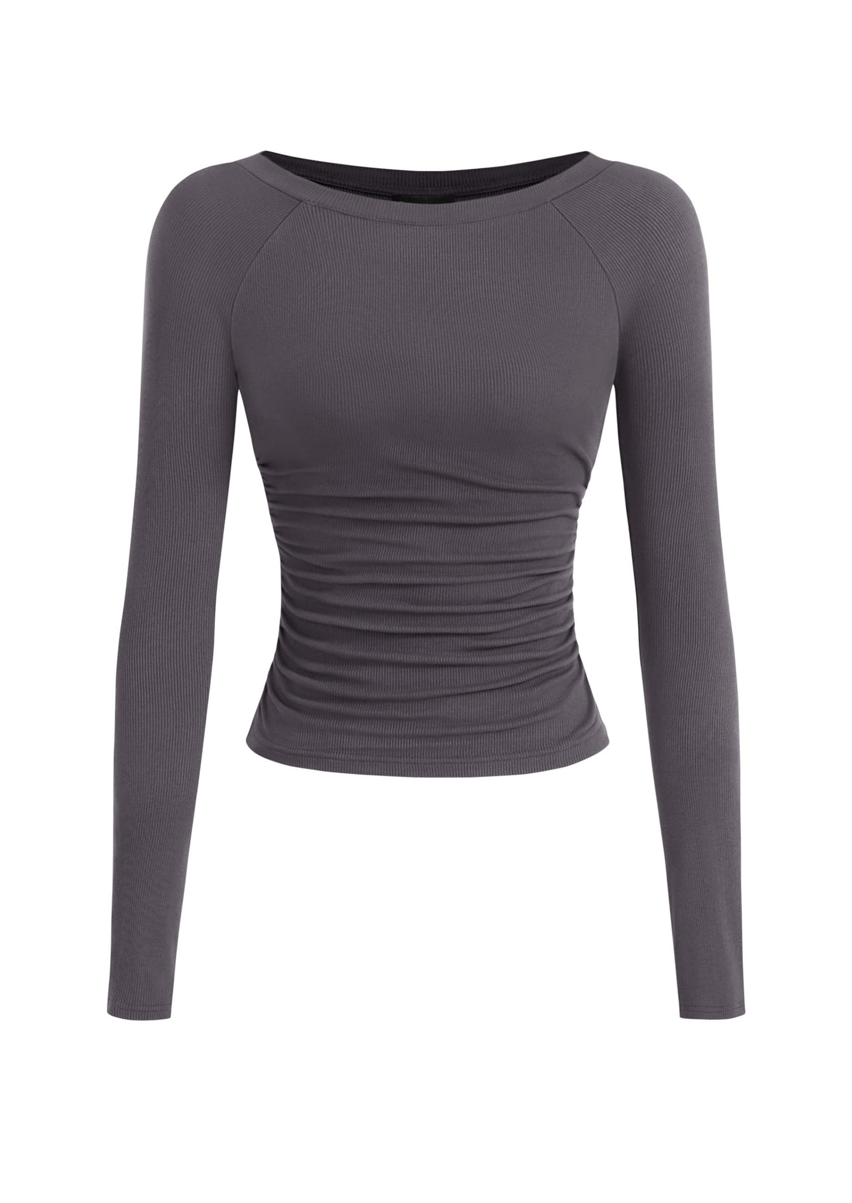 PRETTYGARDEN Camicie a maniche lunghe da donna 2025 autunno increspato lati scol