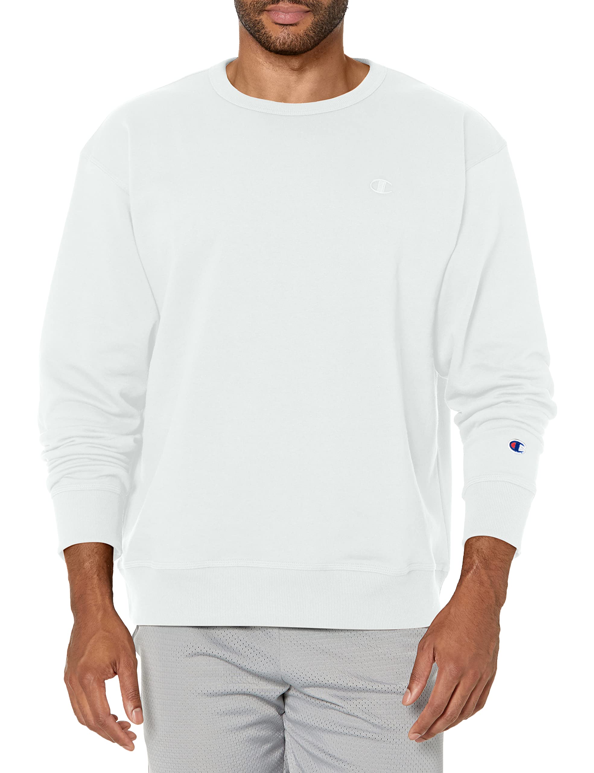 Champion Men's Powerblend Fleece Crew, Paint Splatter