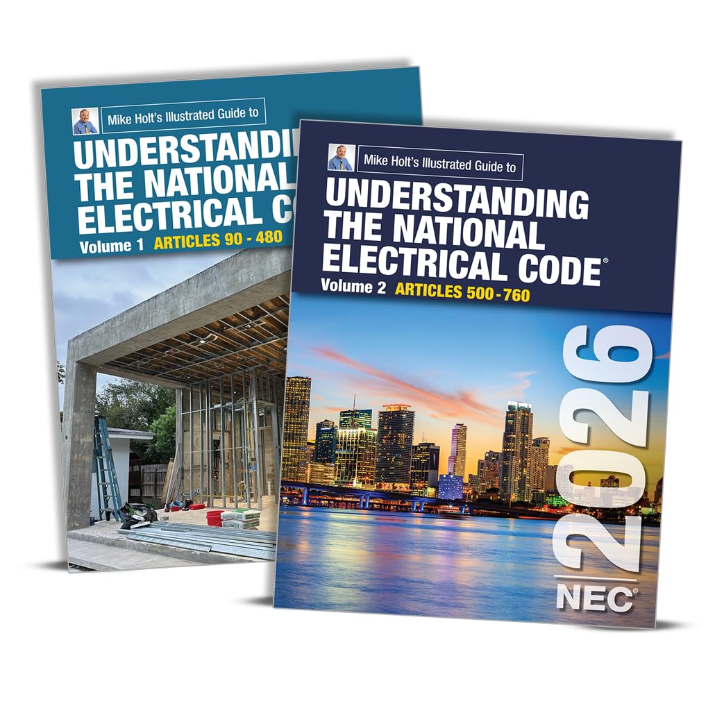 Mike Holt's Understanding the NEC, Volume 1 & 2 Textbook Set, Electrical Exam Pr