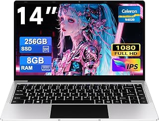 bvate 14 Inch Laptop Computer Win 11Laptops with 8GB 256GB SSD Up to 1TBSSD Expand Laptops N4020 up to2.8GHz FHD 108OP Display Dual WiFiWebcam Portable Laptop for StudentsBusiness Home Office- Silver