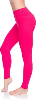 SOFTSAIL - Cotton Leggings for Women High Waist Tummy Control Sports Gym Fitness Elastic Pants for Women Solid Color Plus Size LWP