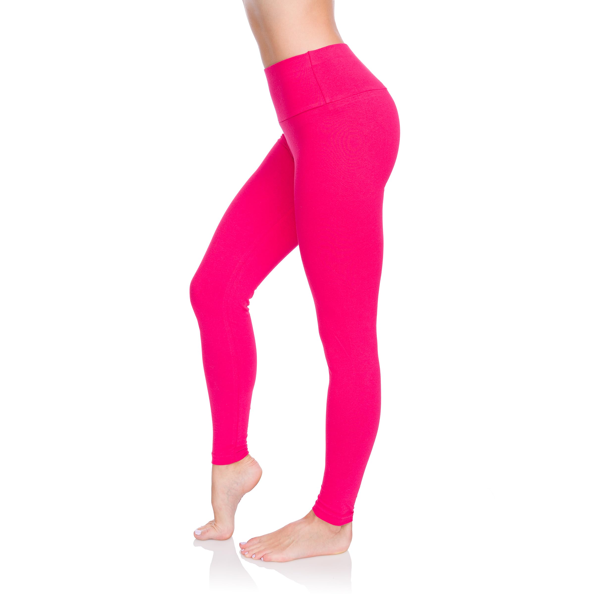 SOFTSAIL - Cotton Leggings for Women High Waist Tummy Control Sports Gym Fitness