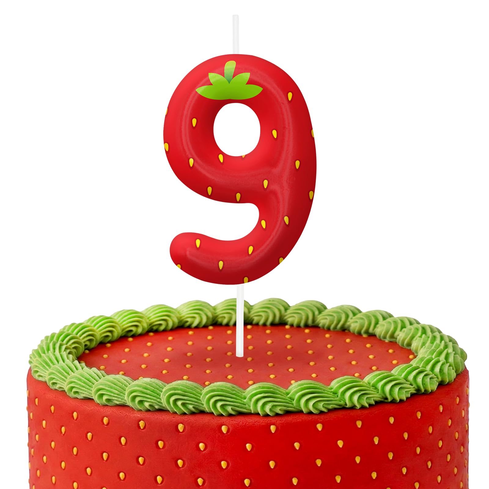 Strawberry Birthday Candles, Fruit Birthday Cake Candles for Girls Boys, Strawbe