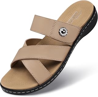 SHIBEVER Women Comfort Slides Sandals: Cushioning Walking Sandals