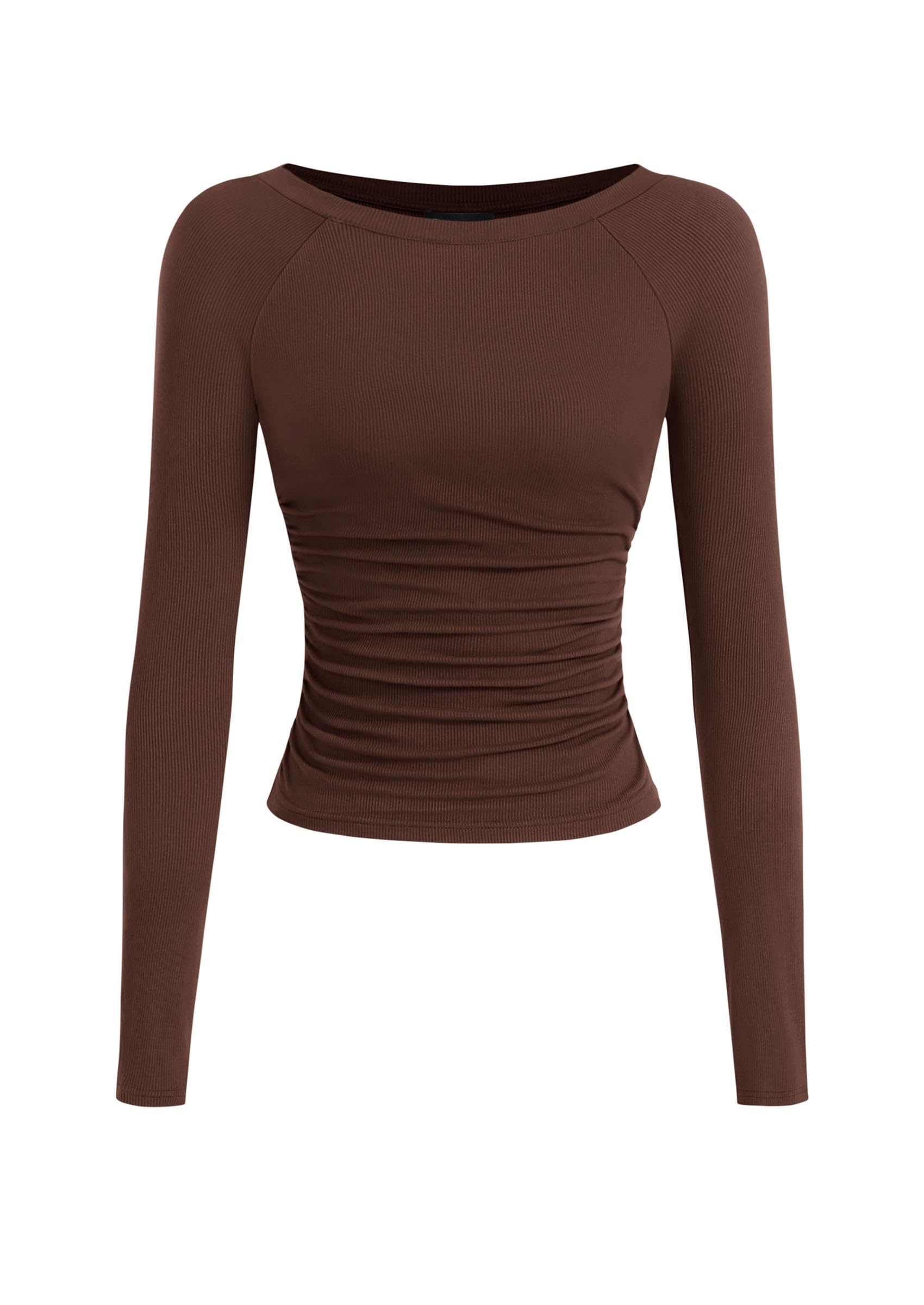 PRETTYGARDEN Camicie a maniche lunghe da donna 2025 autunno increspato lati scol