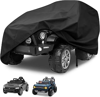 tonhui Kids Ride-On Toy Car Cover, Kids Electric Car Cover, 52” x 28” x 24” | All-Weather Protection, Windproof Buckles, Water Resistant, Fit for Toddler Electric Vehicles