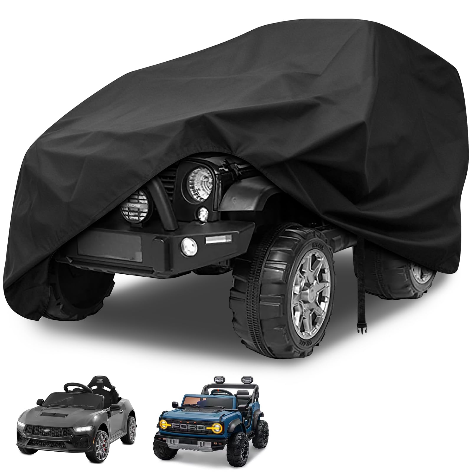 tonhui Kids Ride-On Toy Car Cover, Kids Electric Car Cover, 52” x 28” x 24” | Al