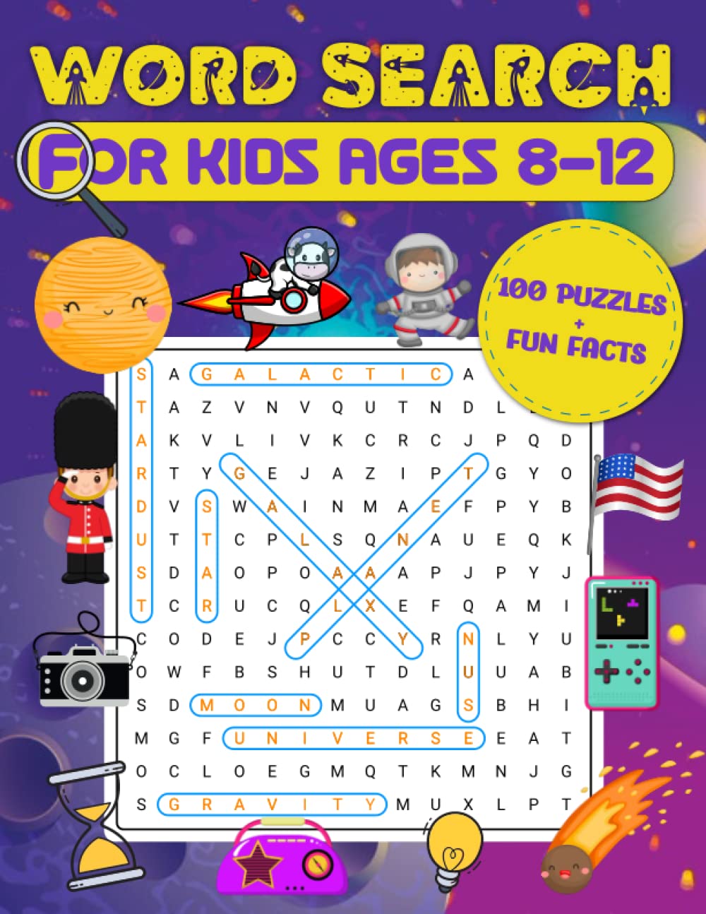 Word Search for Kids Ages 8-12 - 100 Word Find Puzzles with Fun Facts in Educati