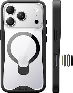 NIMASO Clear Case for iPhone 17 Pro, Compatible with MagSafe, Composite