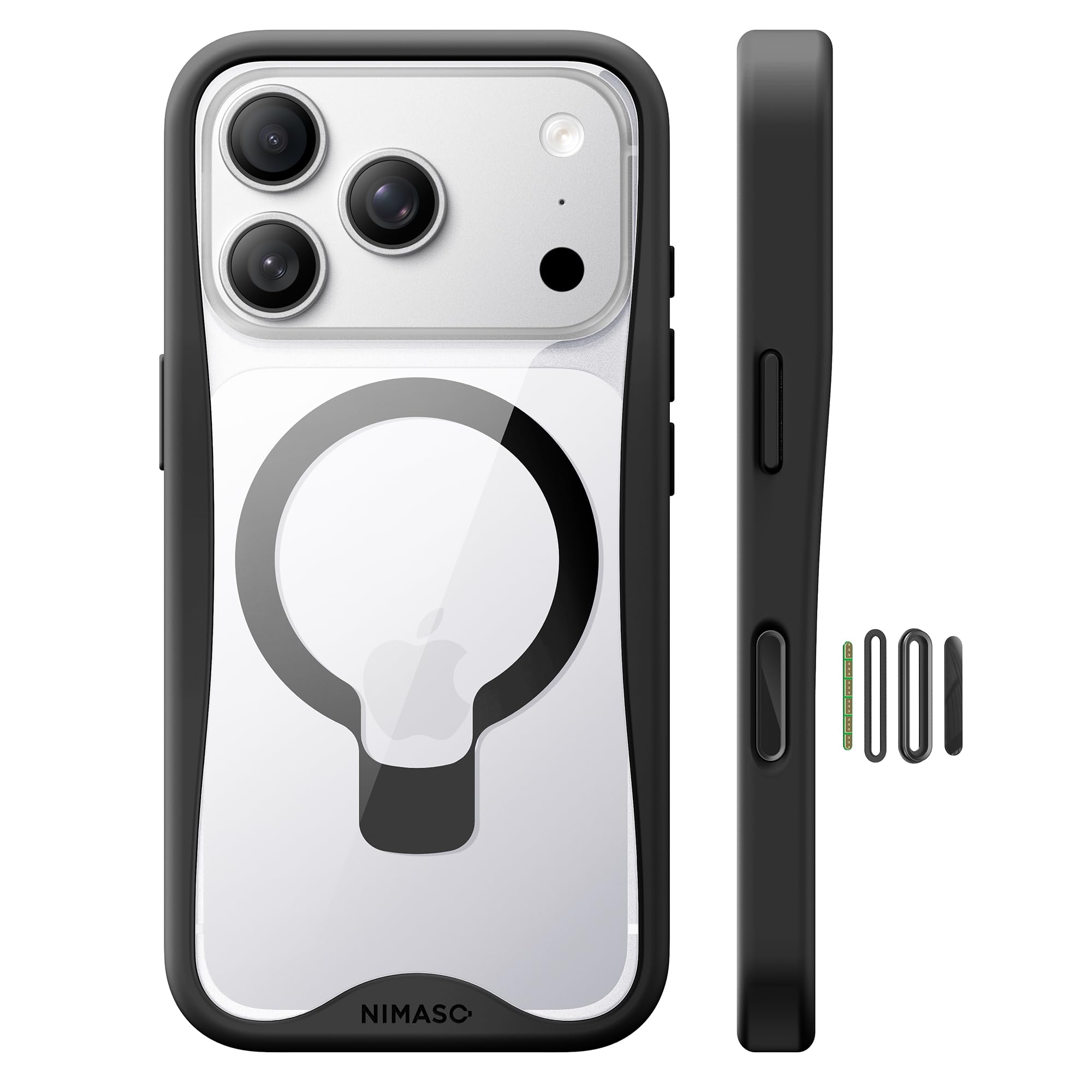NIMASO Clear Case for iPhone 17 Pro, Compatible with MagSafe, Composite