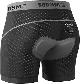 NOOYME Fahrradhose Herren Radunterhose Schnelltrockende Radlerhose Herren mit Sitzpolster 4D Atmungsaktive Fahrradunterhose Gepolstert Elastische Radhose Leichte Radlerhose