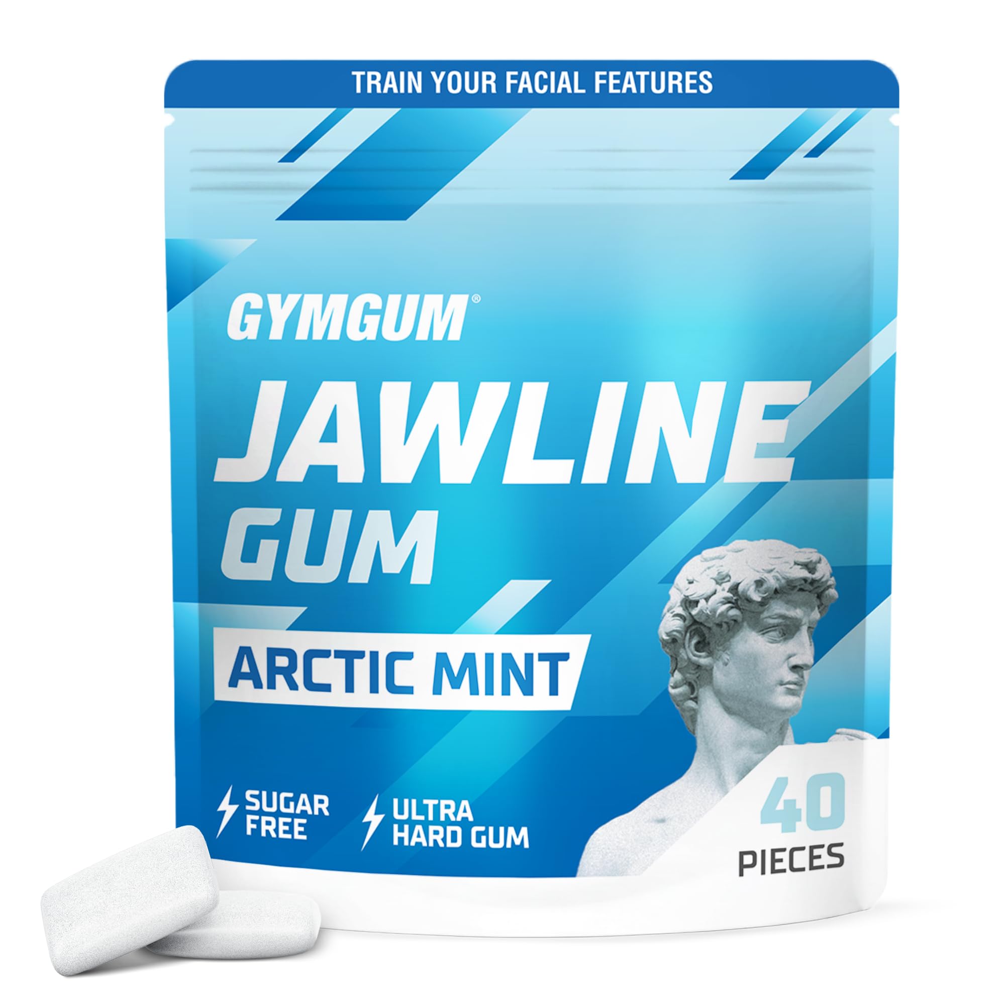 GYMGUM Jawline Gum | Ultra Hard Chewing Gum for Jawline Training & Facial Fitnes