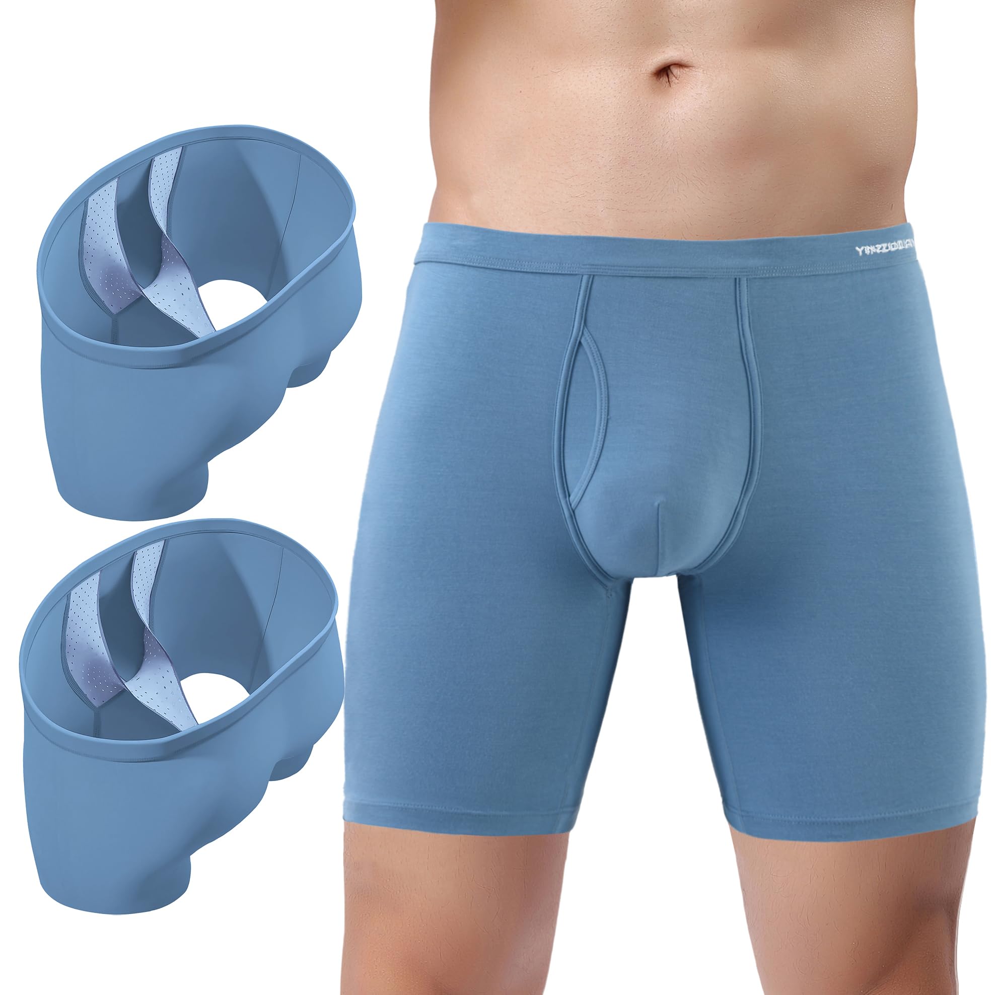 Mens Support Ball Pouch Underwear Anti-Chafing Hammock Boxer Briefs Pack