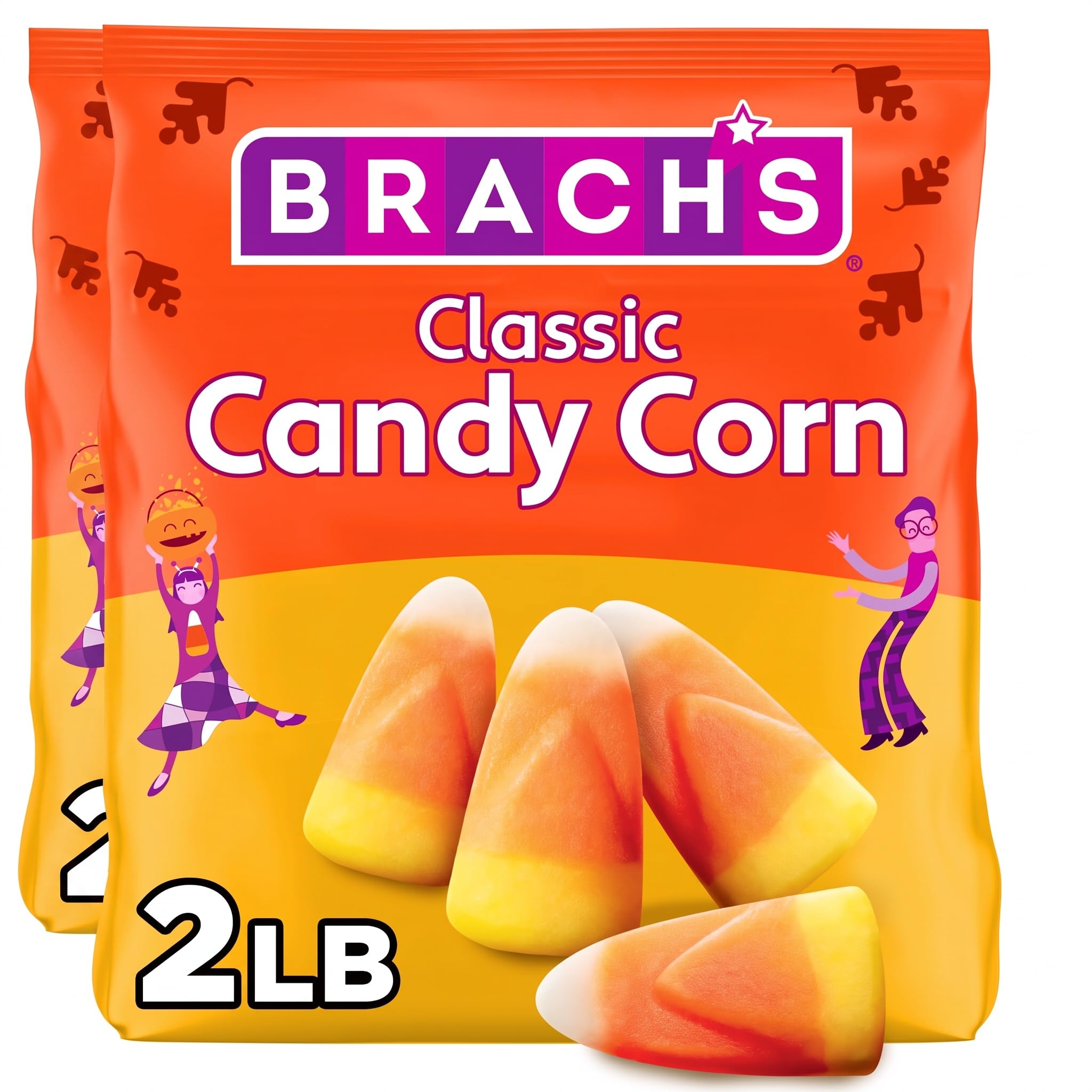 Brach's Classic Candy Corn, Halloween Candy, Classic Fall Treats, 34 Ounce Bag (