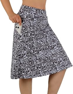Women's Modest Knee Length Athletic Midi Running Skirt