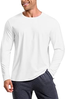 MIER X-Sofort Men's Long Sleeve T-Shirt Lightweight Super Soft Athletic Crew Neck Running Relaxation Casual Workout