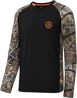 BASSDASH Hunting Shirt Men Camouflage Lightweight Sun Protection UPF 50+ Long Sleeve Shirt for Hiking Fishing Mesh Panels