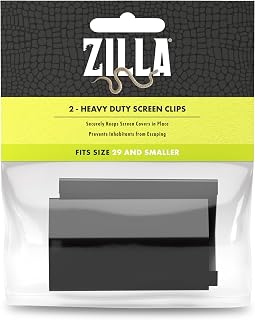 Zilla 100111646 Reptile Terrarium Covers Heavty Duty Screen Clips, Sm 5-29G,2-pk