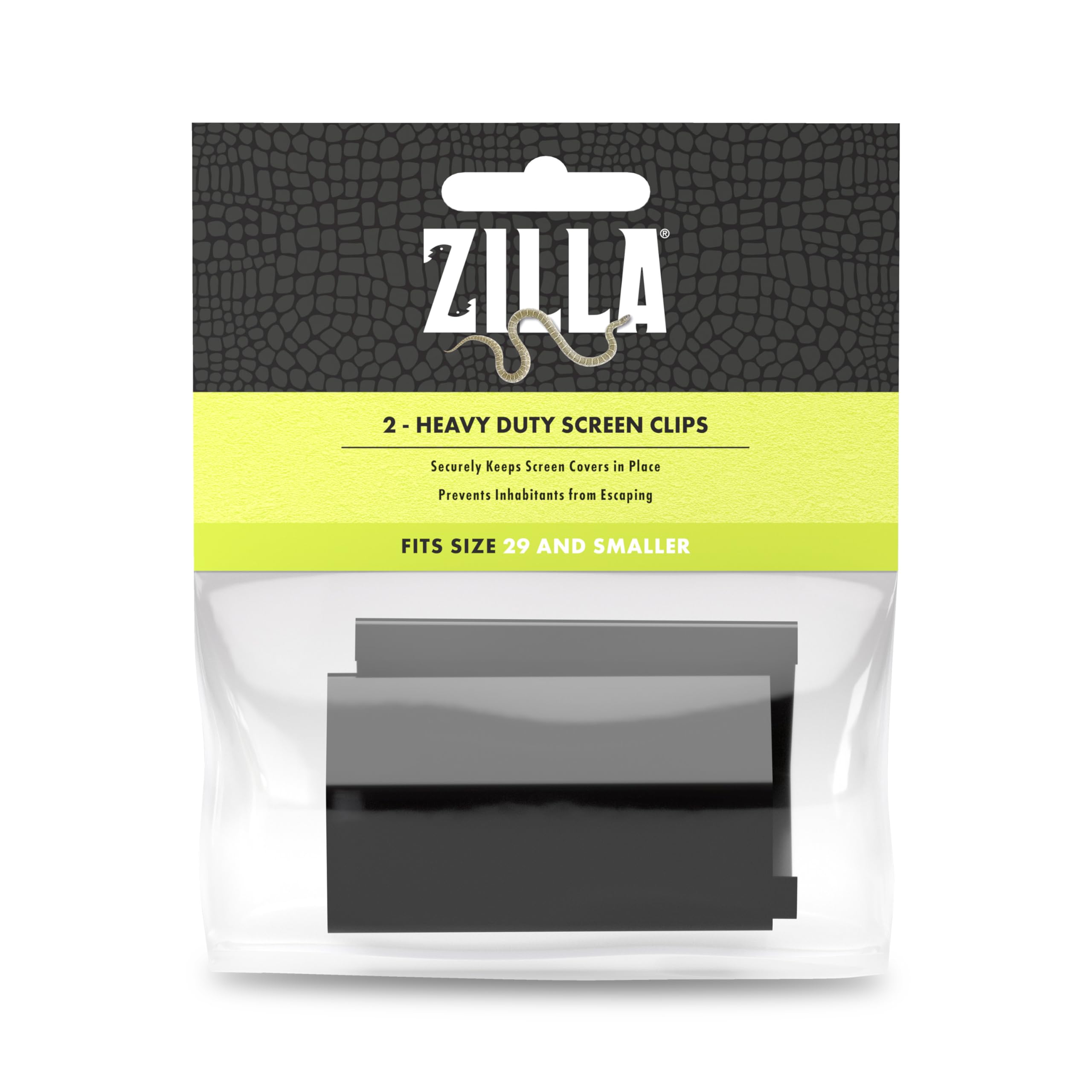 Zilla 100111646 Reptile Terrarium Covers Heavty Duty Screen Clips, Sm 5-29G,2-pk